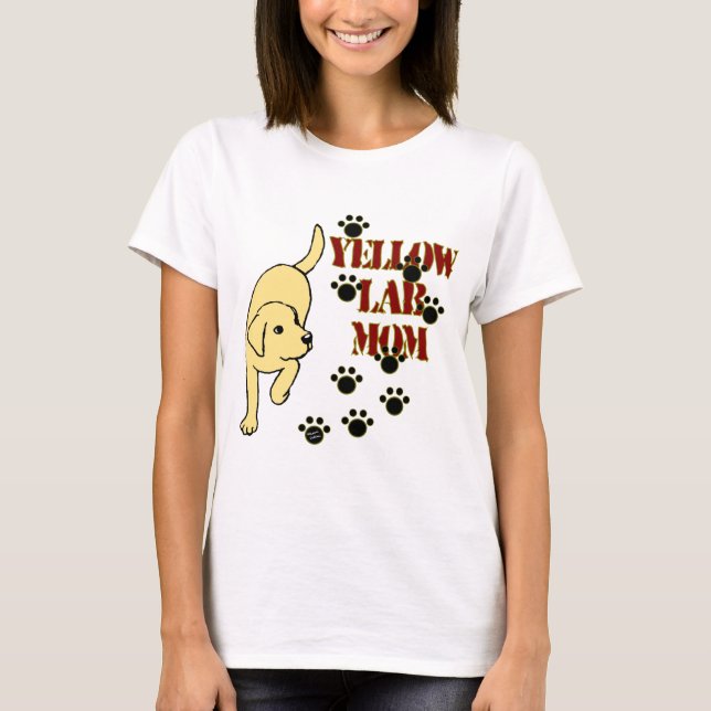 Camiseta Mamã amarela do laboratório (Frente)
