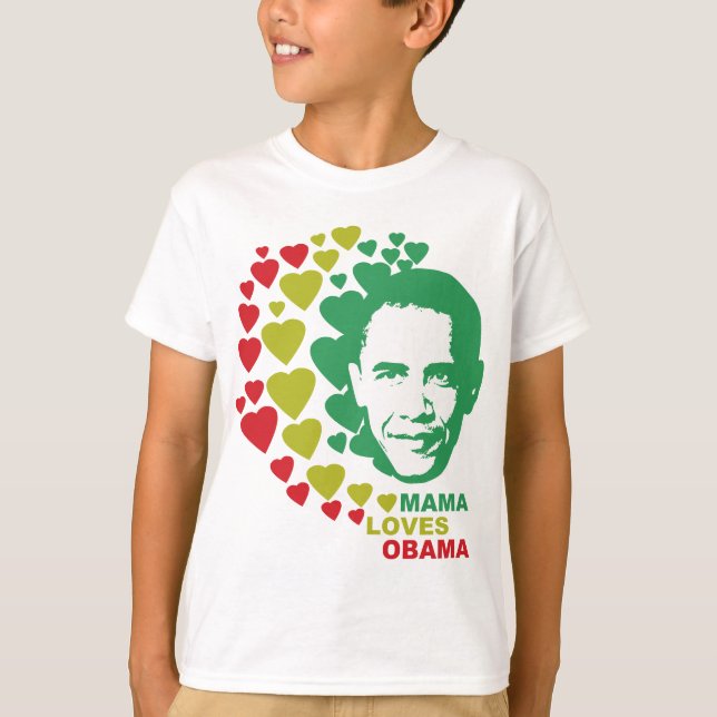 Camiseta Mama Amor Barack Obama (Frente)