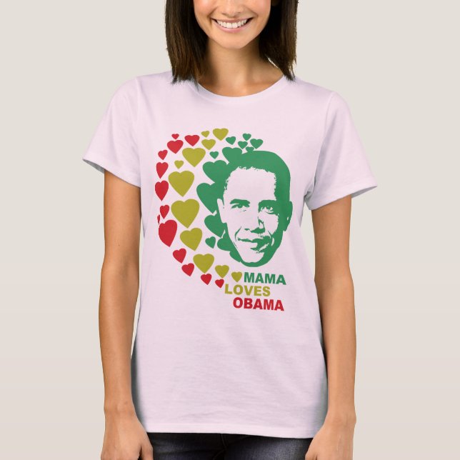 Camiseta Mama Amor Barack Obama (Frente)