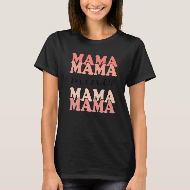 Camiseta Mama And Mini Boho Rainbow Mothers Day Mommy And M (Frente)