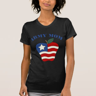 Camiseta Mamã Apple patriótico do exército