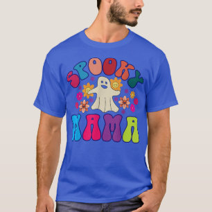 Camiseta Mama Assustadora Flor Fantasma da Temporada Assust