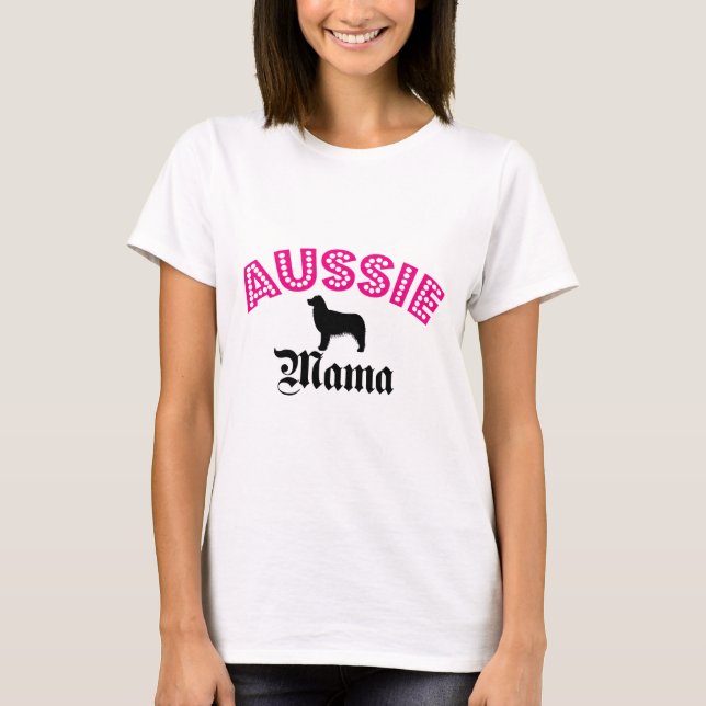 Camiseta Mama australiano do pastor (Frente)
