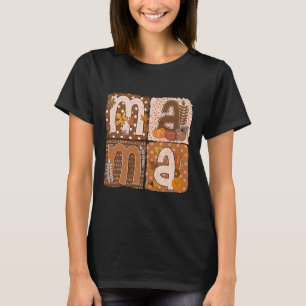 Camiseta Mama Autumn Queda Mãe Ação de Graças