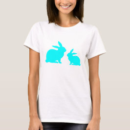 Camiseta Mama Azul e Bunny Bebê