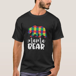 Camiseta Mama Bear Autismo Conscientização do Autismo