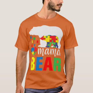 Camiseta Mama Bear Autismo Prêmio de Consciência