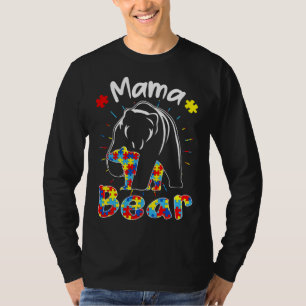 Camiseta Mama Bear Autismo Sensibilização Família Autista