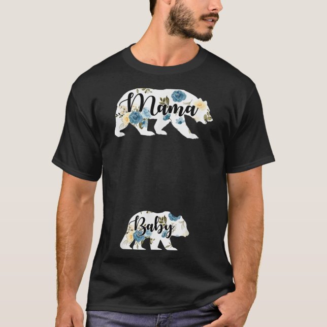 Camiseta Mama Bear Baby Bear Pregnancy Pregnant Mom Mothers (Frente)