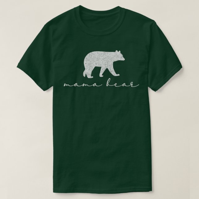 Camiseta Mama Bear Bonito Dia de as mães Branca (Frente do Design)