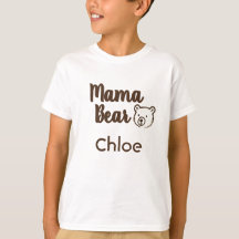 Mama Bear Custom Name T-shirt