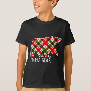Camiseta Mama Bear Família de Pijama de Natal