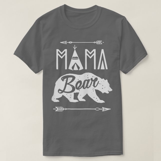 Camiseta Mama Bear Lover Caçando Urso Dia de as mães Mãe (Frente do Design)