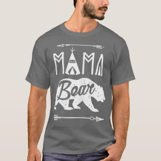 Camiseta Mama Bear Lover Caçando Urso Dia de as mães Mãe