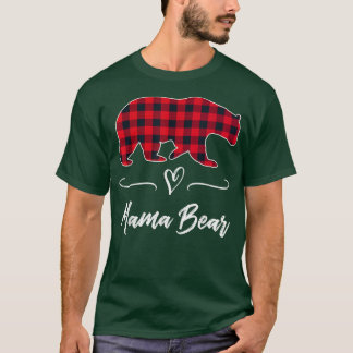 Camiseta Mama Bear Red Buffalo Cheque Xadrez Diversão Cardí
