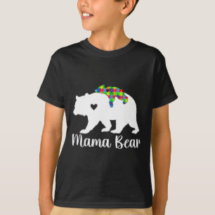 Camiseta Mama Bear Suporta Mães da Família do Mês de Consci