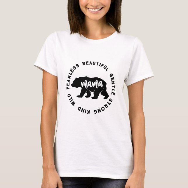 Camiseta Mama Bear, T-Shirt da família (Frente)