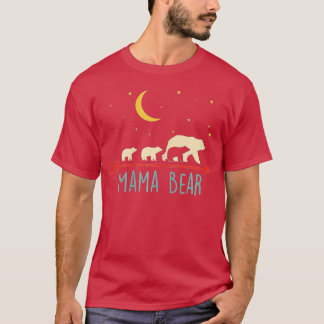 Camiseta Mama Bear with 3 Cubs Triple Blessed Mama Bear
