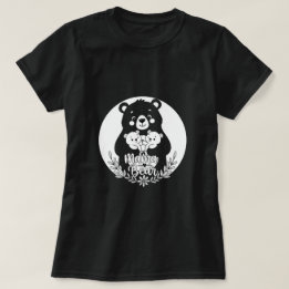 Camiseta Mama Bear with Two Cubs Heart Line Art Design