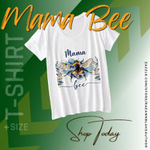 Camiseta "Mama Bee", de tamanho mais alto, feminin