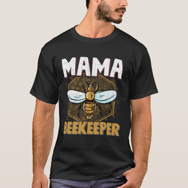 Camiseta Mama Beekeeper Apiary Honey Graphic (Frente)