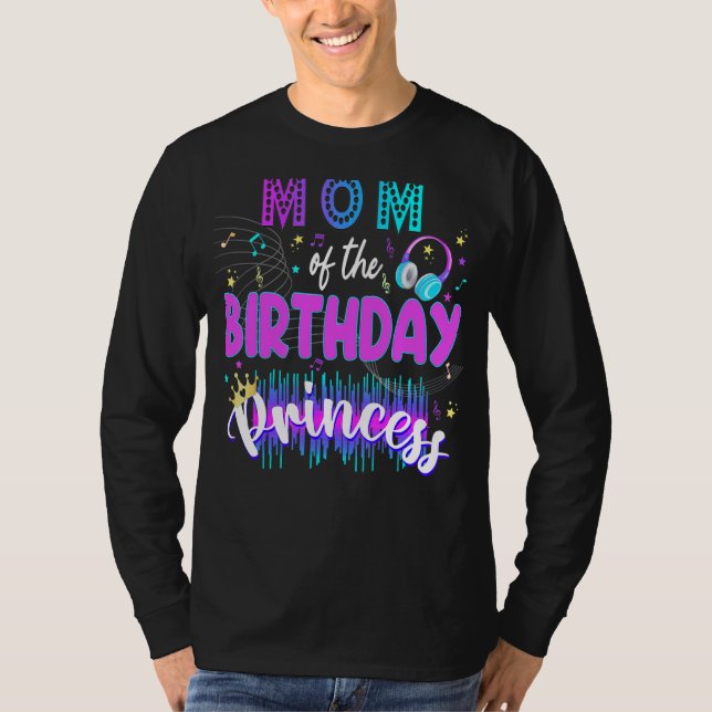 Camiseta Mama Birthday Rockstar Theme Music Party Karaoke G (Frente)