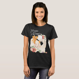 Camiseta Mama bonito do lama com Lama do bebê & t-shirt das
