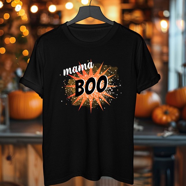 Camiseta Mama Boo | Orange Halloween (Criador carregado)