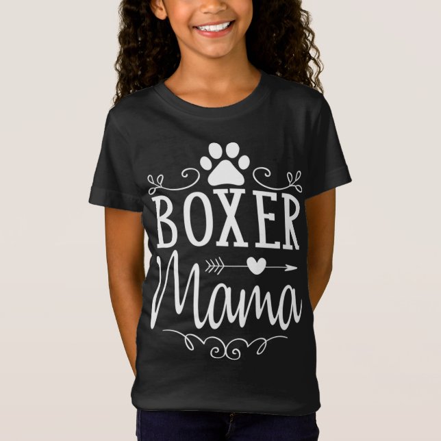 Camiseta Mama Boxer - Presente De Cachorro Boxer Para Lover (Frente)
