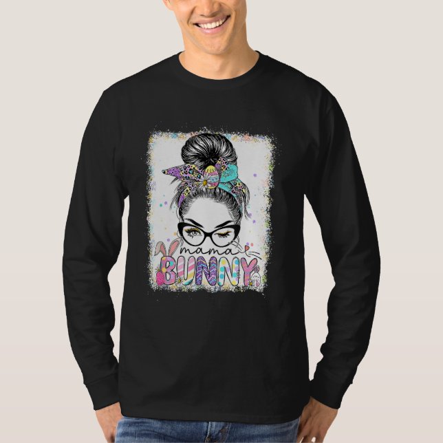 Camiseta Mama Bunny Matando Páscoas Familiares Mulheres (Frente)