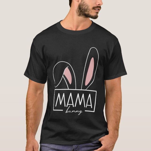Camiseta Mama Bunny Outfit Egg Hunt Family Costume Rabbit E (Frente)