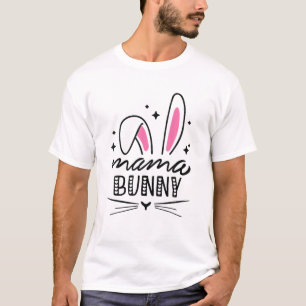 Camiseta Mama Bunny Para Mulheres Raparigas Coelhinho Coelh