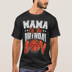 Camiseta Mama Bysketbyll Birthday Boy Family Byller B-day P