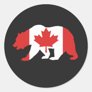 Camiseta MAMA CANADA Adesivo Redondo Clássico