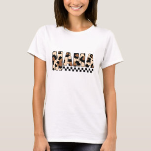 Camiseta Mama com cor de urso na design Cor animal