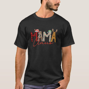 Camiseta Mama Coquette Arco Mama Claus Árvore de Natal