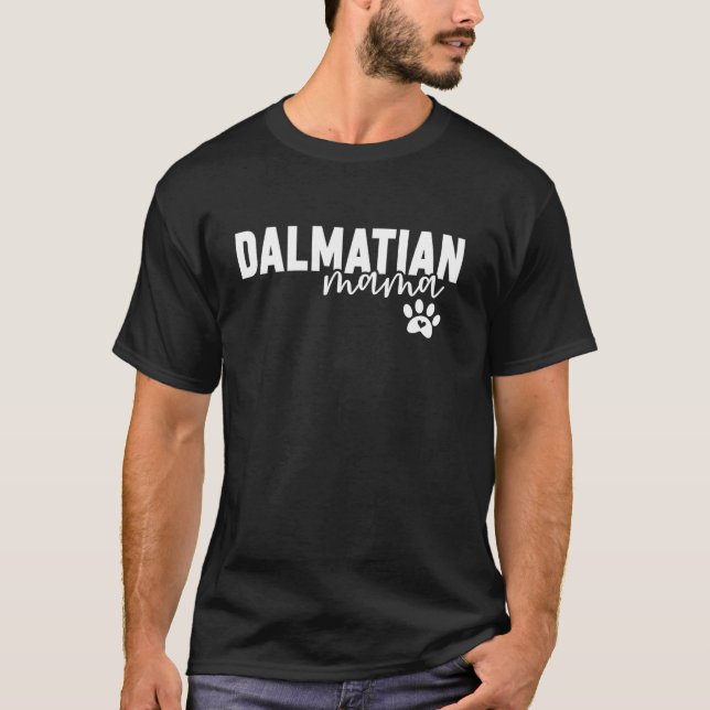 Camiseta Mama Dalmática Cura com Cão Impresso de Pata (Frente)