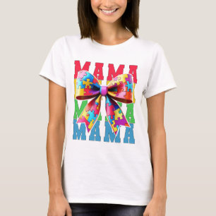 Camiseta Mama de Autismo de Consciência Inspiradora