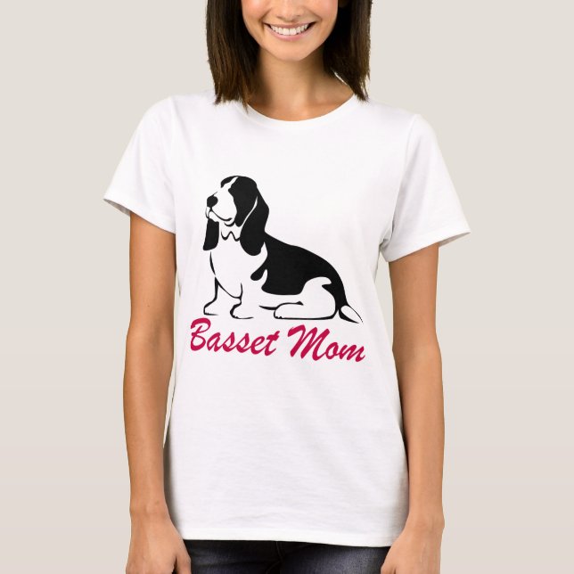 Camiseta Mamã de Basset Hound (Frente)