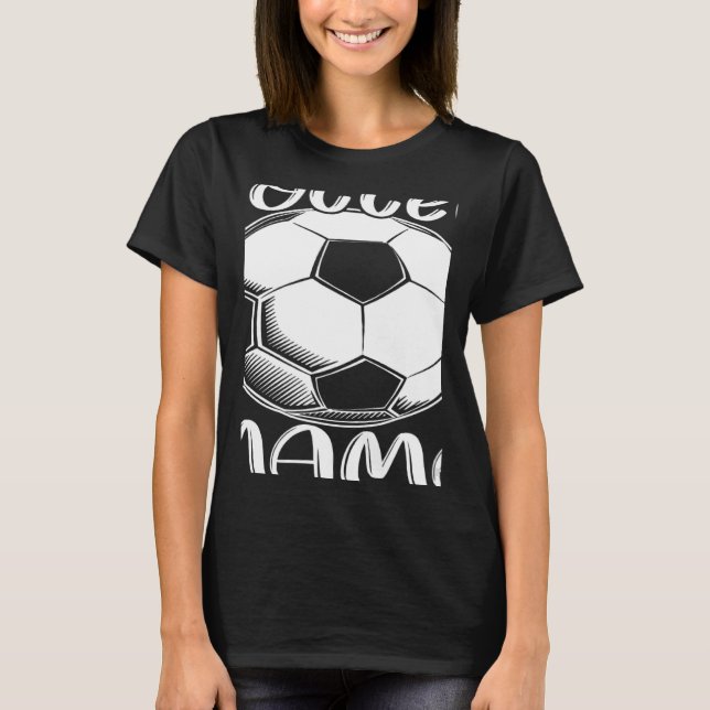 Camiseta Mama De Futebol Para HomensMulher Acasalamento Fam (Frente)