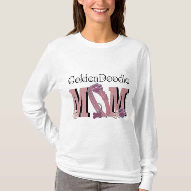 Camiseta MAMÃ de GoldenDoodle (Frente)