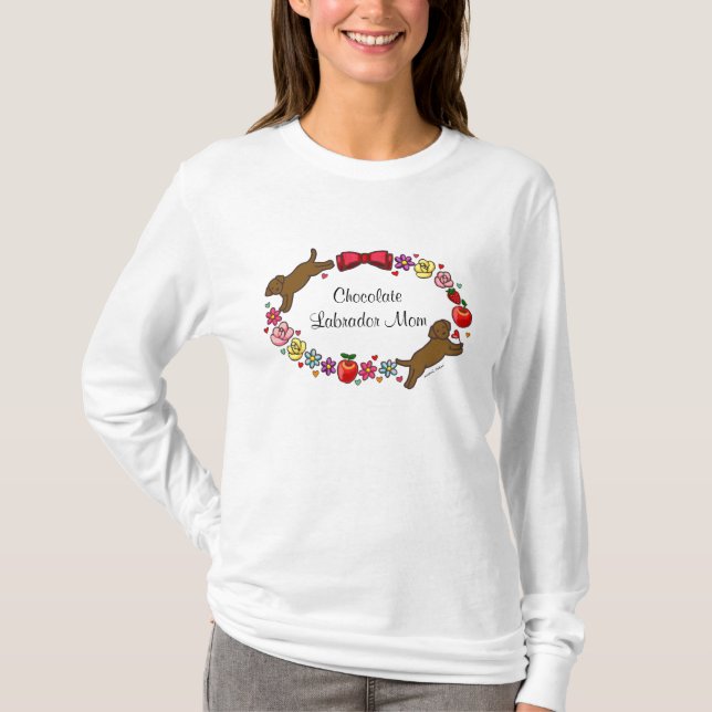 Camiseta MAMÃ de LABRADOR (laboratório do chocolate) (Frente)