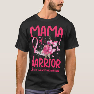 Camiseta Mama de uma Consciência do Cancer da Mama do Guerr