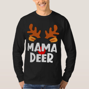 Camiseta Mama Deer Mating Family Tribe Reindeer de Natal