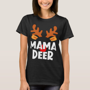 Camiseta Mama Deer Mating Family Tribe Reindeer de Natal