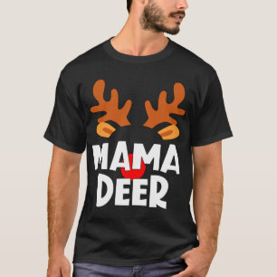 Camiseta Mama Deer Mating Family Tribe Reindeer de Natal