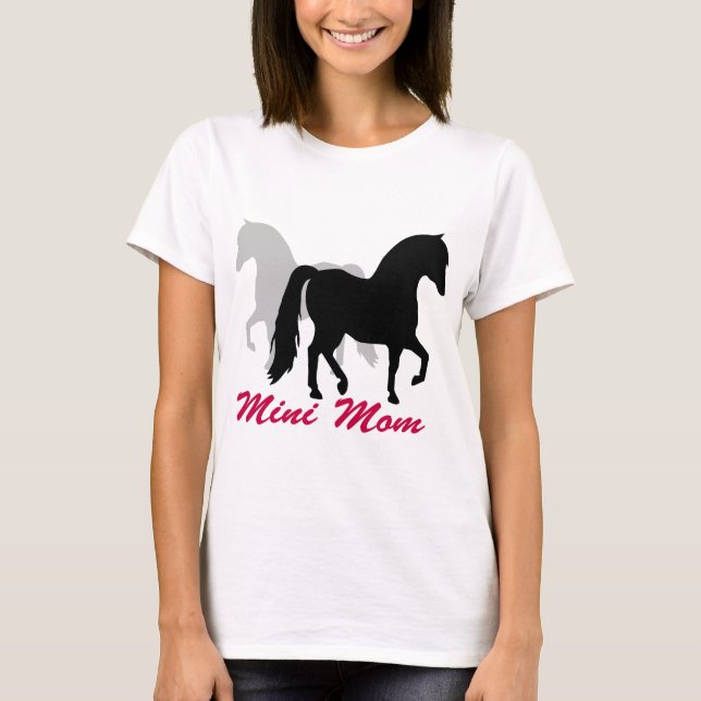 Camiseta Mamã diminuta do cavalo (Frente)