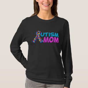Camiseta Mamã do autismo no rosa