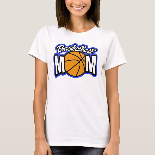Camiseta Mamã do basquetebol engraçada e bonito (Frente)