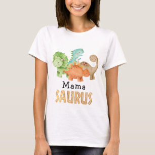 Camiseta Mamã do Birthday Boy Mama Saurus T-Shirt